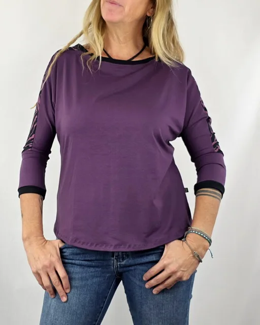 Camiseta Japn Zebra Violet de La Gata Maula