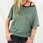Camiseta Uwess Menta Jaspe de La Gata Maula, foto 2