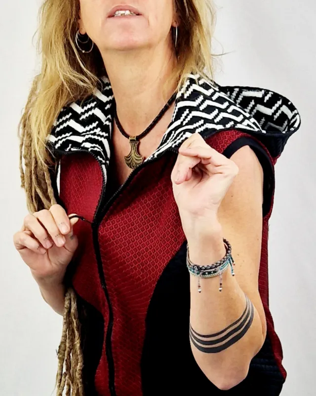 Chaqueta Kalea Geo Rojo de La Gata Maula, foto 4