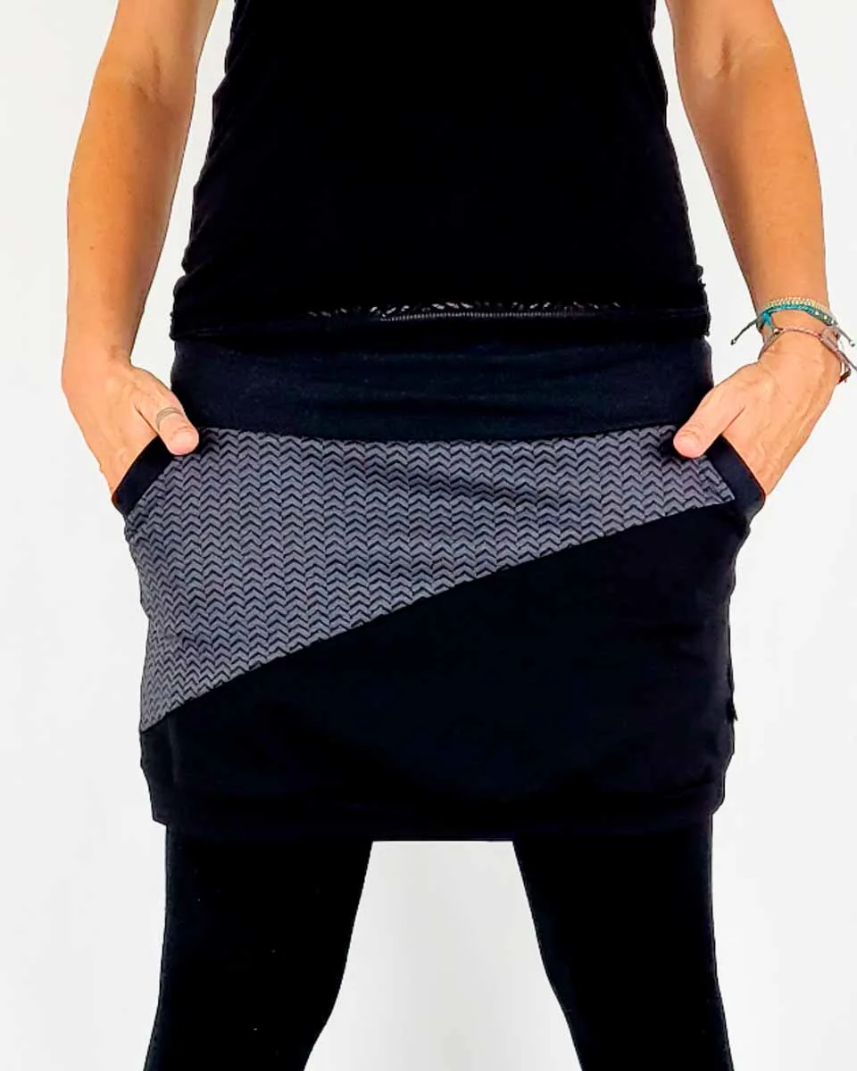 Falda Urban Espiga Gris de La Gata Maula