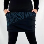 Falda Urban Zebra Petrol de La Gata Maula