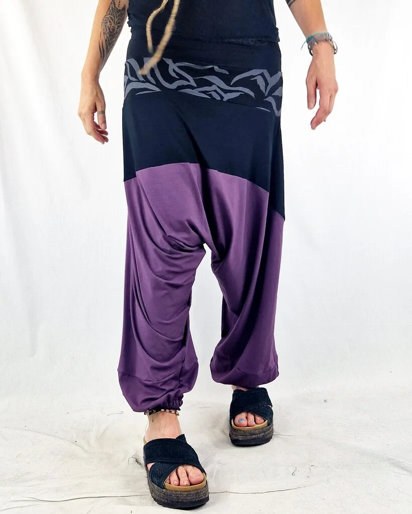 Pantalon Duoo Violet Zebra Gris de La Gata Maula