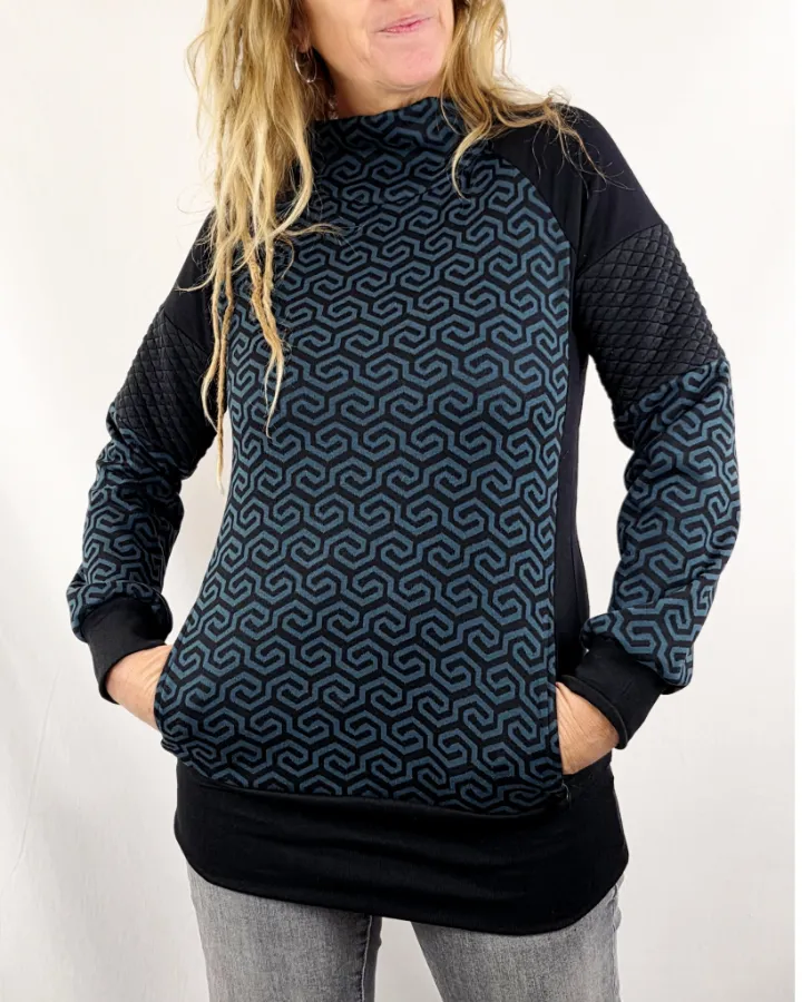 Sudadera Neoloop Geo Petrol de La Gata Maula