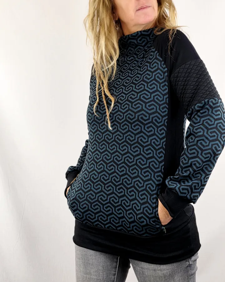 Sudadera Neoloop Geo Petrol de La Gata Maula, foto 2
