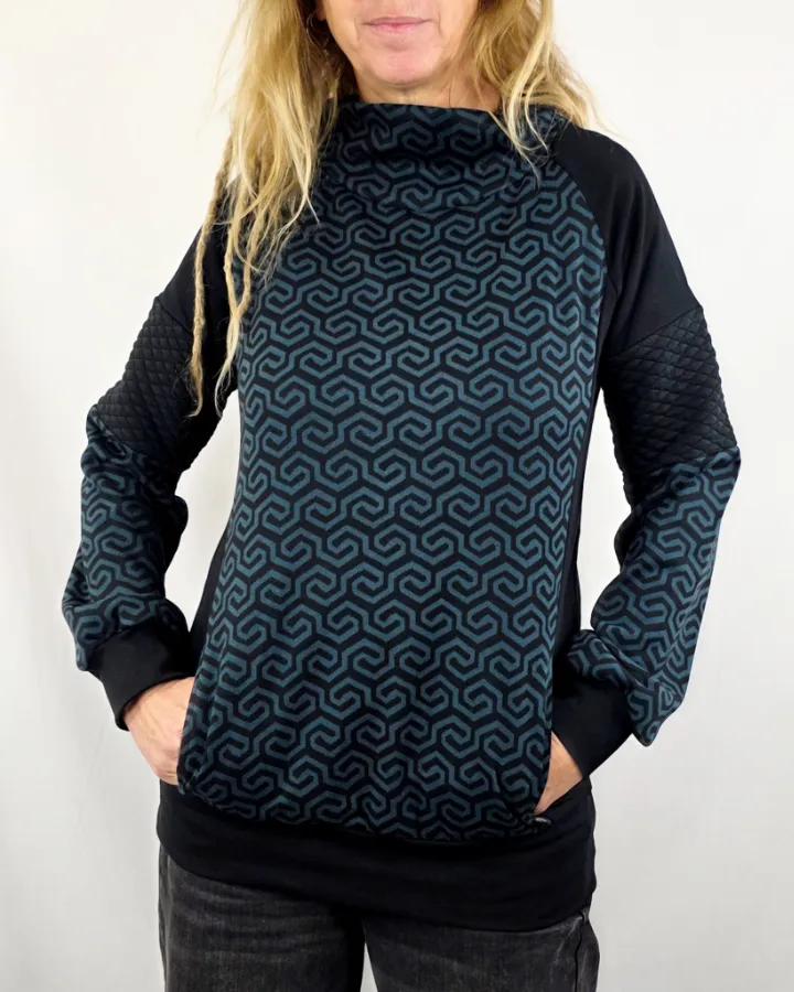 Sudadera Neoloop Geo Petrol de La Gata Maula, foto 3