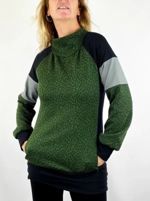 Sudadera Neoloop Leop Verd de La Gata Maula