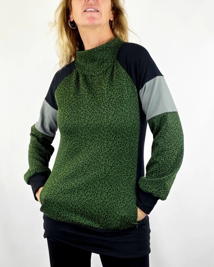 Sudadera Neoloop Leop Verd de La Gata Maula