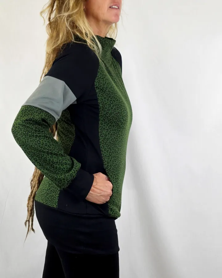 Sudadera Neoloop Leop Verd de La Gata Maula, foto 2