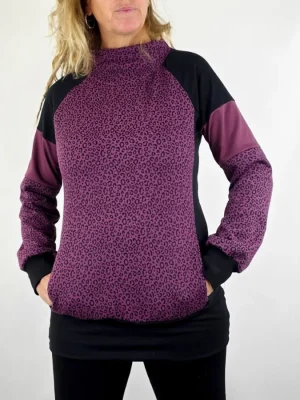 Sudadera Neoloop Leop Violet de La Gata Maula