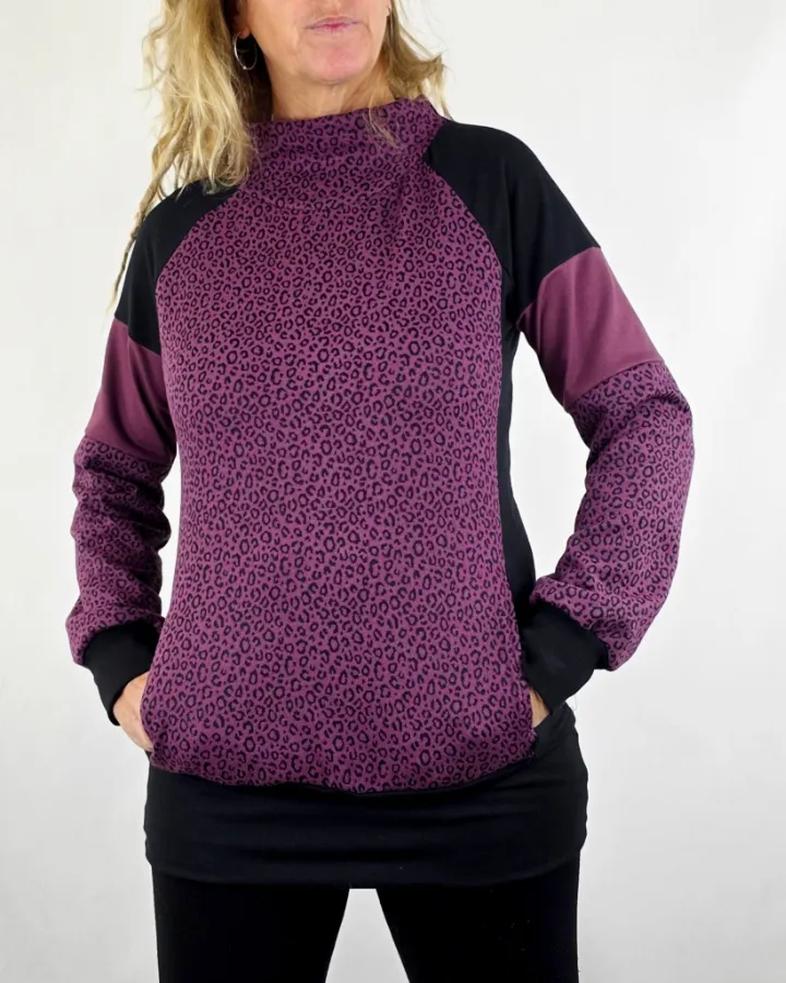 Sudadera Neoloop Leop Violet de La Gata Maula