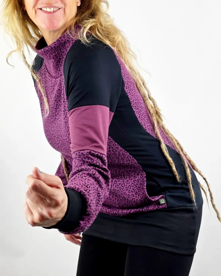 Sudadera Neoloop Leop Violet de La Gata Maula, foto 2