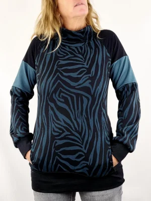Sudadera Neoloop Zebra Petrol de La Gata Maula