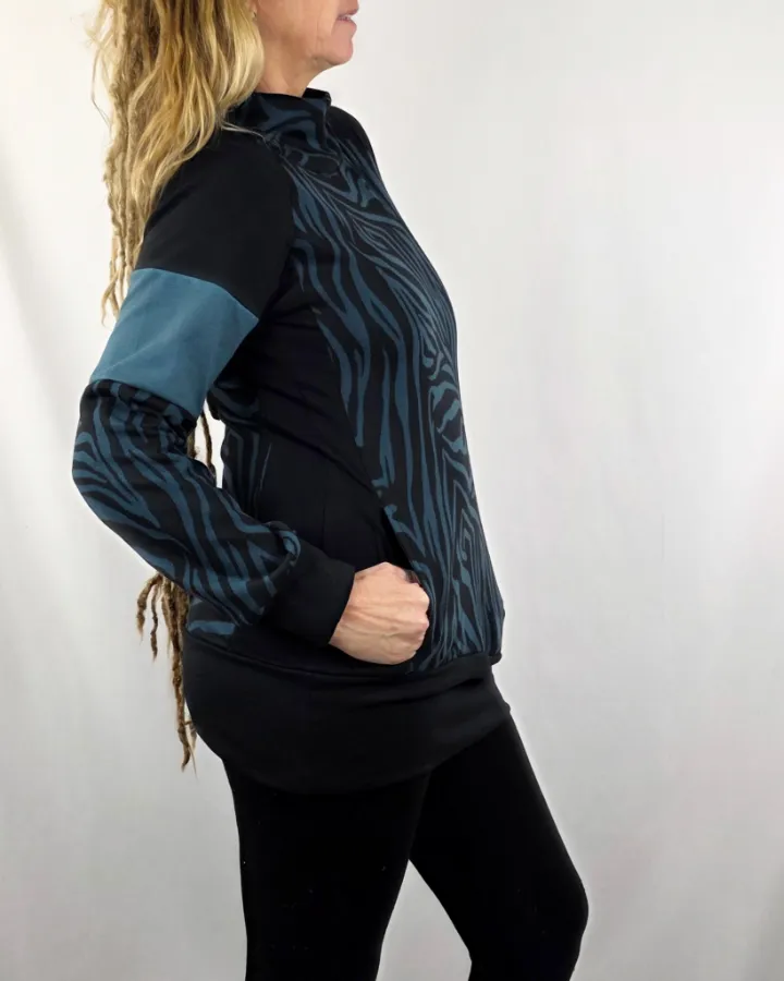 Sudadera Neoloop Zebra Petrol de La Gata Maula, foto 2