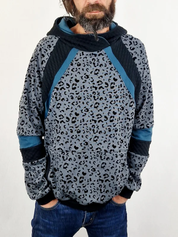 Sudadera Simetrik Leop Antracita de La Gata Maula