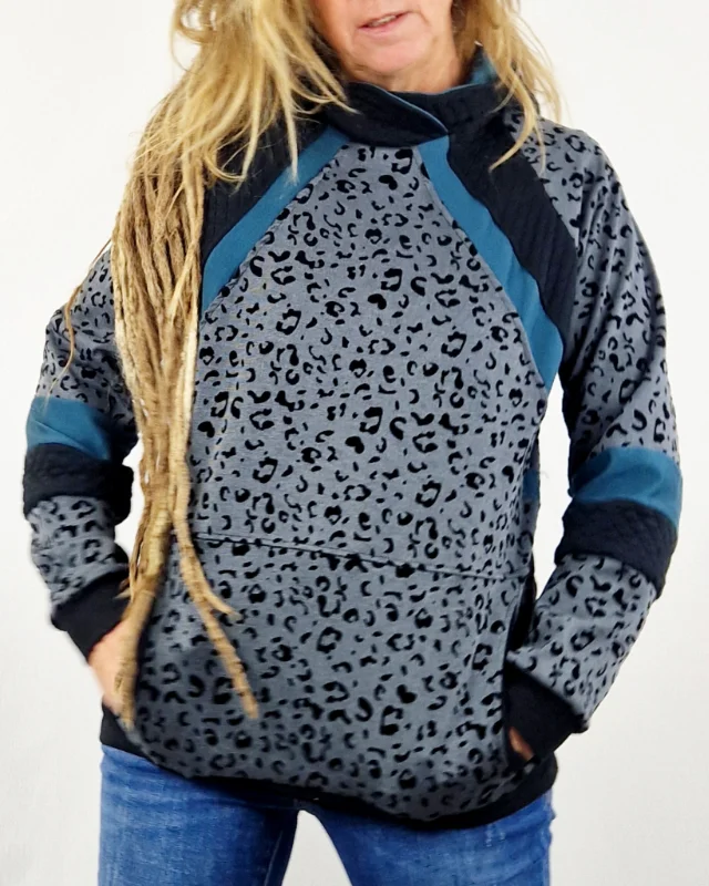 Sudadera Simetrik Leop Antracita de La Gata Maula, foto 2