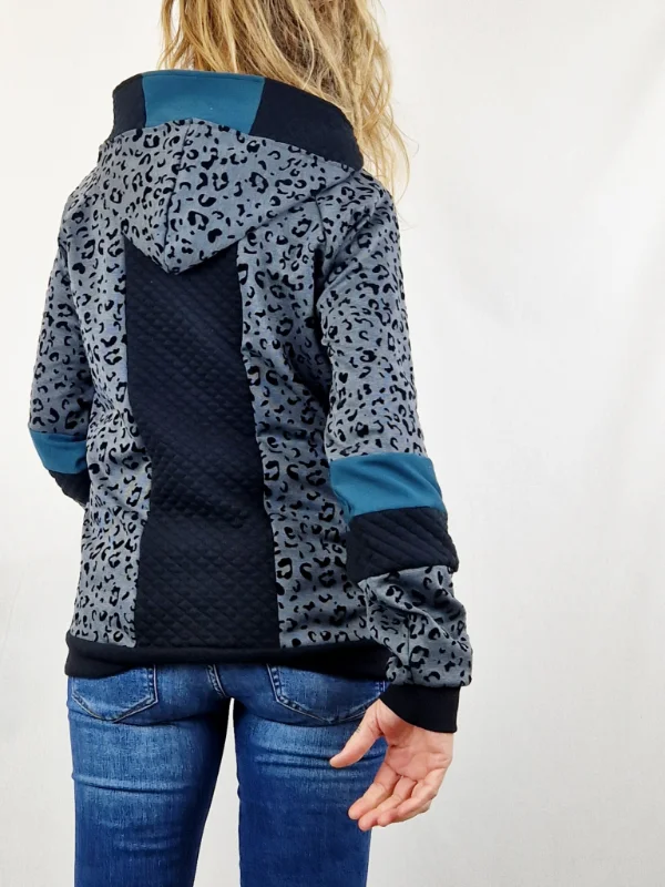 Sudadera Simetrik Leop Antracita de La Gata Maula, foto 3