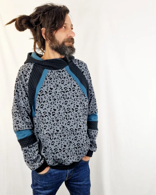 Sudadera Simetrik Leop Antracita de La Gata Maula, foto 4