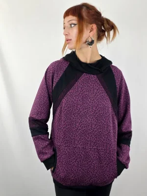 Sudadera Simetrik Leop Violet de La Gata Maula