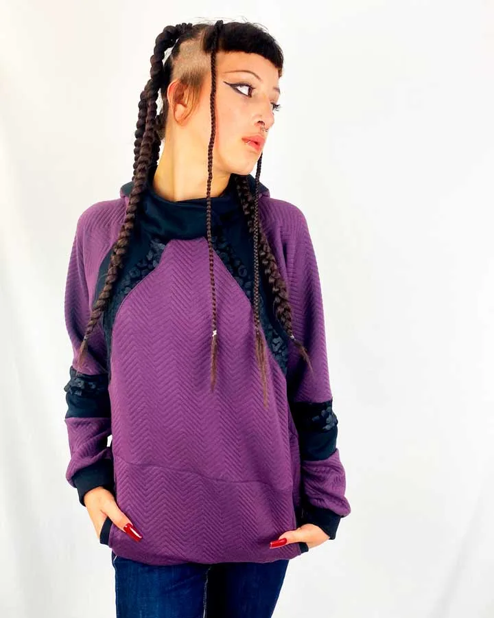 Sudadera Simetrik Violet de La Gata Maula