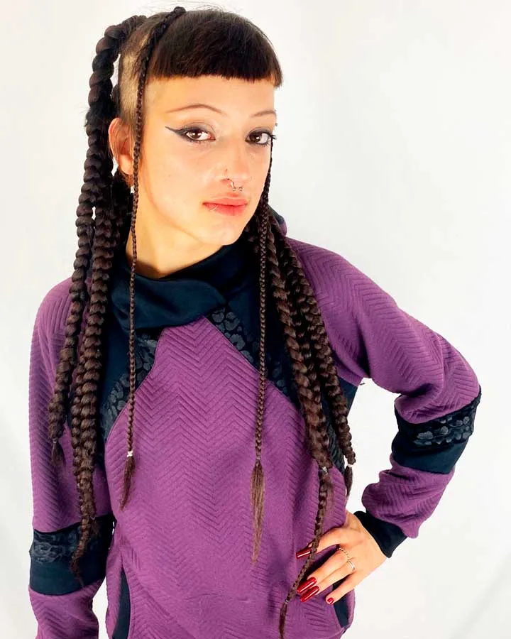 Sudadera Simetrik Violet de La Gata Maula, foto 4