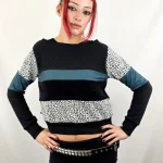 Sudadera Tao Black Leop Nieve de La Gata Maula