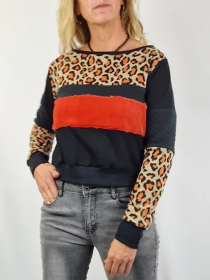 Sudadera Tao Leop Orange de La Gata Maula