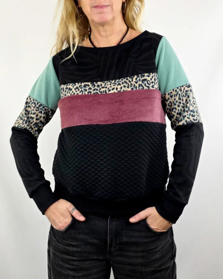 Sudadera Tao Plus Leop Turquesa de La Gata Maula