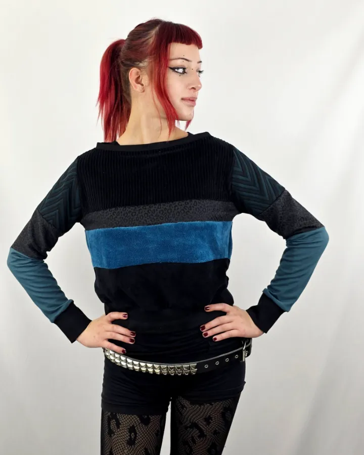 Sudadera Tao ZigZag Petrol de La Gata Maula, foto 3