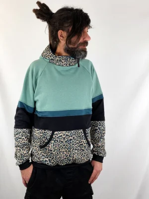 Sudadera Unix Turquesa Leop de La Gata Maula