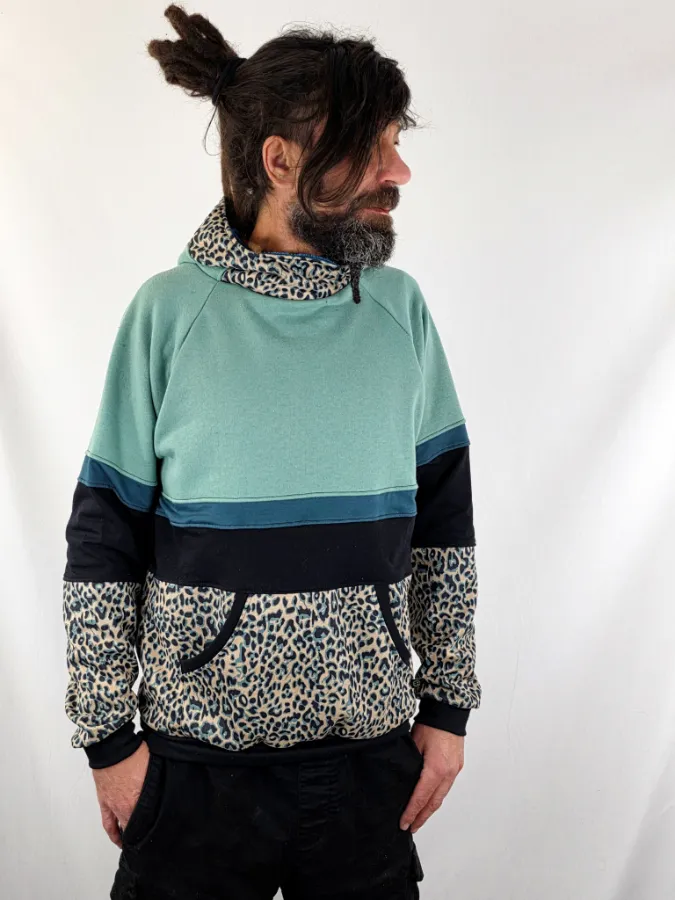 Sudadera Unix Turquesa Leop de La Gata Maula