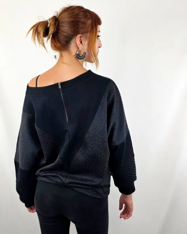 Sudadera Uwe Leop Black de La Gata Maula, foto 2