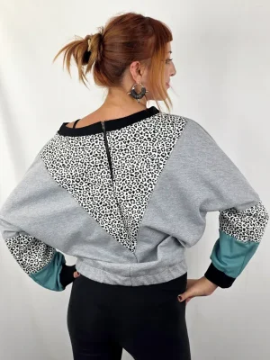 Sudadera Uwe Leop Perla de La Gata Maula