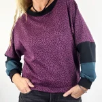 Sudadera Uwe Leop Violeta de La Gata Maula