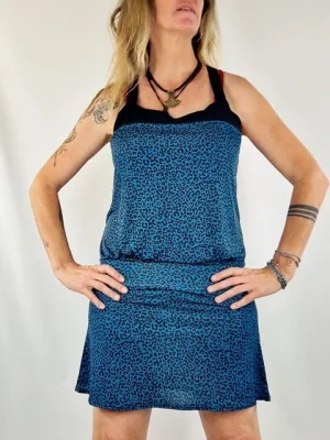 Vestido Guru Leop Petrol de La Gata Maula