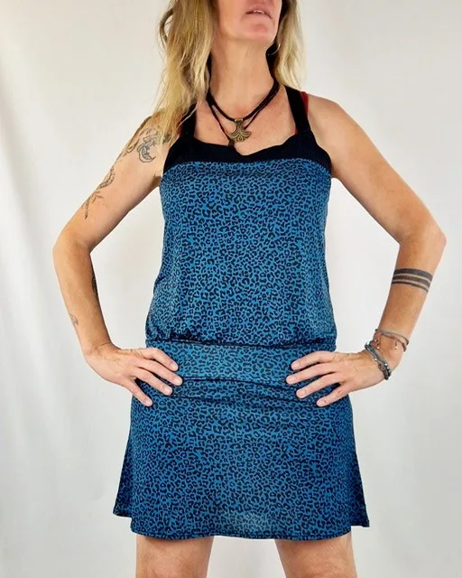 Vestido Guru Leop Petrol de La Gata Maula