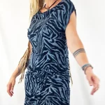 Vestido Mao Zebra Antracita de La Gata Maula, foto 3