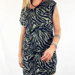 Vestido Mao Zebra Khaky de La Gata Maula