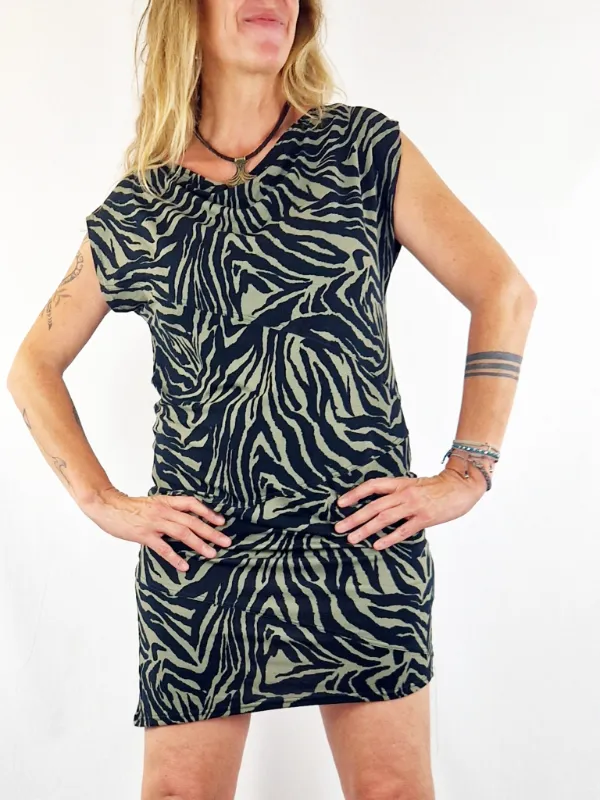 Vestido Mao Zebra Khaky de La Gata Maula, foto 2