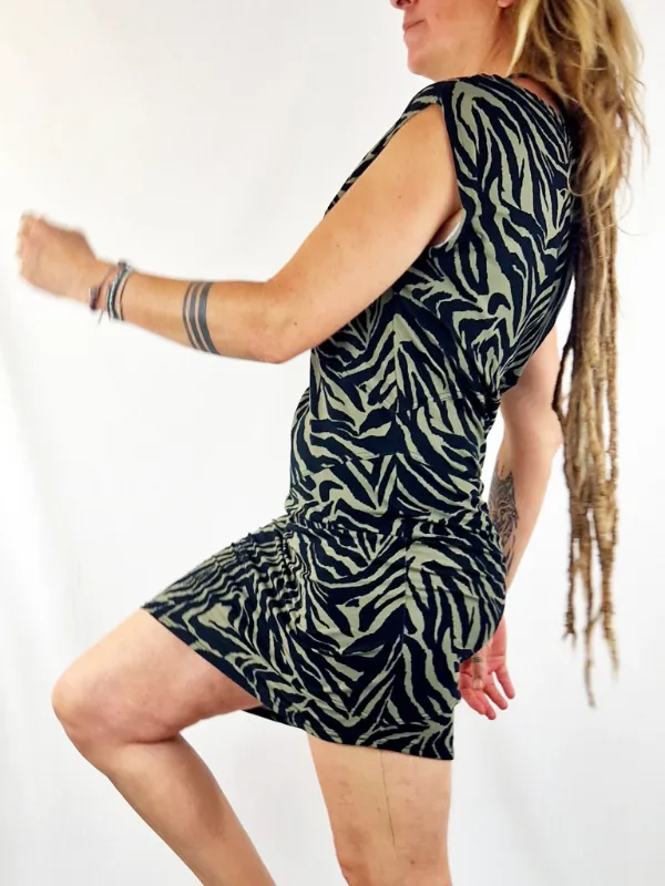 Vestido Mao Zebra Khaky de La Gata Maula, foto 3